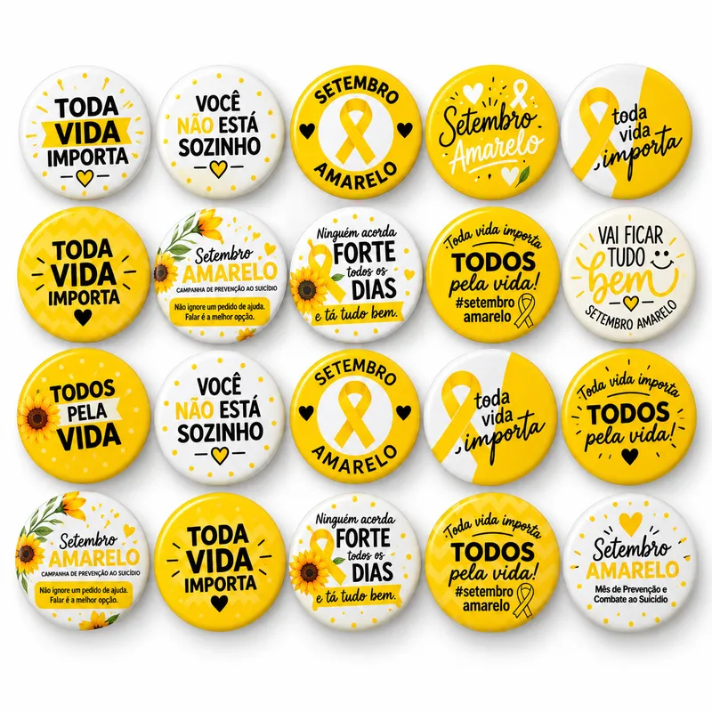 Bottons Setembro Amarelo