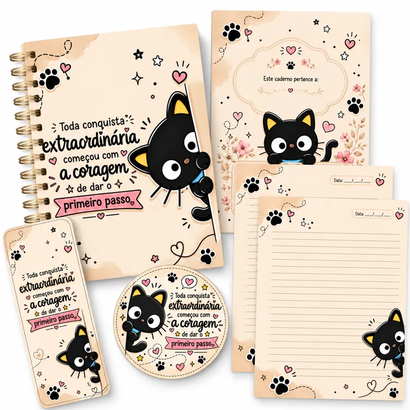Caderno e Bloquinho Chococat - Arquivo Digital